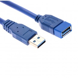 Кабель USB 3.0(m) - USB 3.0 A(f) TELECOM TUS706, 5.0м, цвет: синий