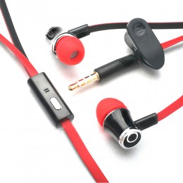 Наушники внутриканальные Connect JM-21, Color, Jack 3.5мм, 1.2 м, цвет: красный
