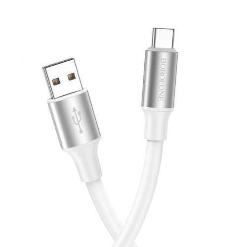 Кабель USB - Type-C Borofone BX82 Bountiful, 1.0м, 3.0A, цвет: белый