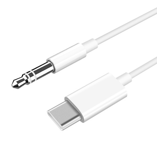 Переходник Type-C(m) на Jack 3.5mm(m) 1.0м, белый, силиконовый
