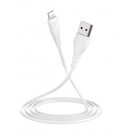 Кабель USB - 8 pin Borofone BX18 Optimal, 2.0м, 2.4A, цвет: белый
