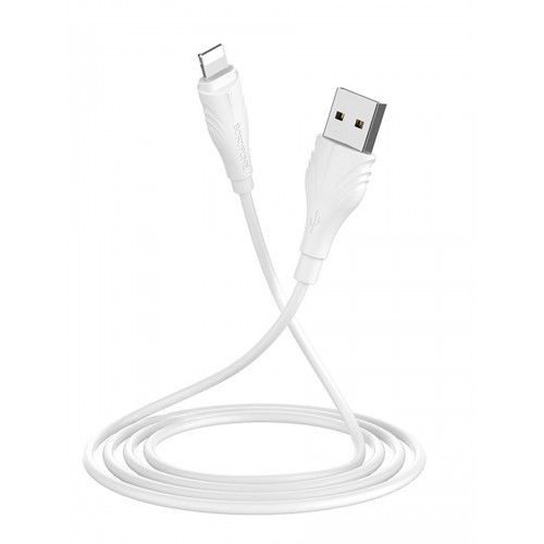 Кабель USB 8 pin Borofone BX18 Optimal, 2.0м, 2.4A, белый
