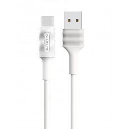 Кабель USB - Type-C Borofone BX1 EZSync, 1.0м, 2.1A, цвет: белый

