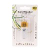 Кардридер USB 2.0 для microSD, SDHC, M2, MSPRODuo, жёлтый
