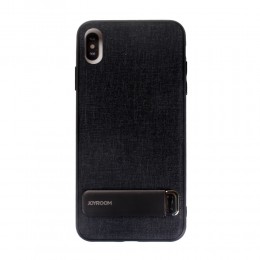 Чехол силиконовый Joyroom для APPLE iPhone XS MAX, JR-BP498, Rome series, цвет: чёрный, подставка
