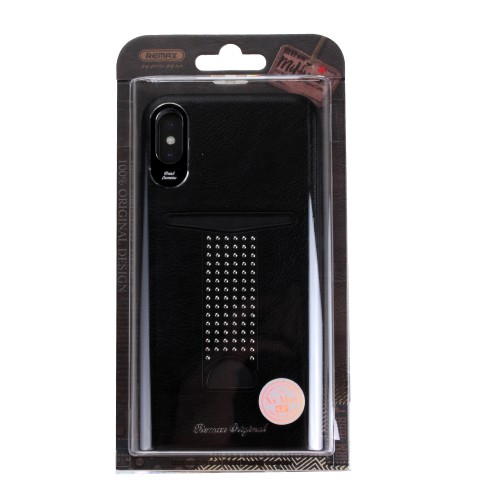 Чехол силиконовый Remax для iPhone X/XS, черный, RM-1668
