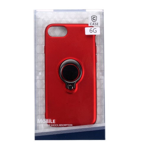 Накладка задняя для iPhone 6/6S Plus, красная, без бренда
