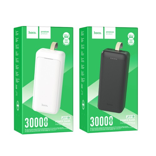 Аккумулятор внешний HOCO J111B, Smart charge, 30000mAh, цвет: белый