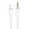 Кабель AUX, 8 pin(m) - Jack 3,5mm(m) Borofone BL14, 1.0м, цвет: белый