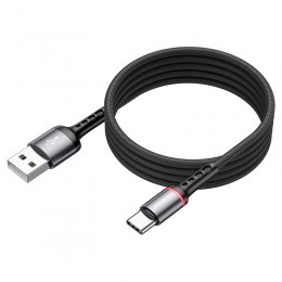 Кабель USB - Type-C Borofone BU33 Color ring, 1.2м, 3.0A, цвет: чёрный
