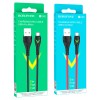 Кабель USB - микро USB Borofone BX65 Bright, 1.0м, круглый, 2.0A, силикон, подсветка, цвет: красный