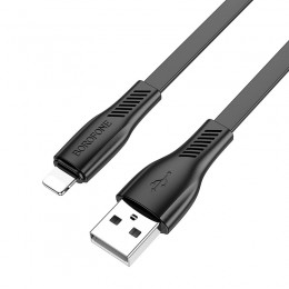 Кабель USB - 8 pin Borofone BX85, 1.0м, 2.4A, цвет: чёрный