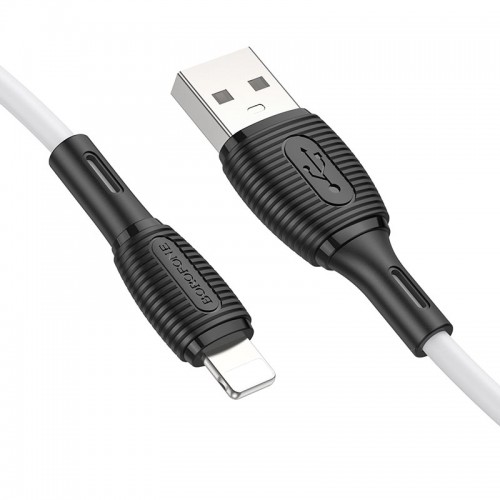 Кабель USB 8 pin Borofone BX86, 1.0м, 2.4A, белый
