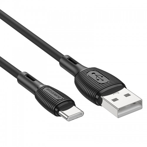 Кабель USB Type-C Borofone BX86, 1м, 3.0A, чёрный
