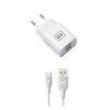 Блок питания сетевой 2 USB Exployd EX-Z-595, Classic, 1000mA, 2400mA, кабель Type-C, цвет: белый