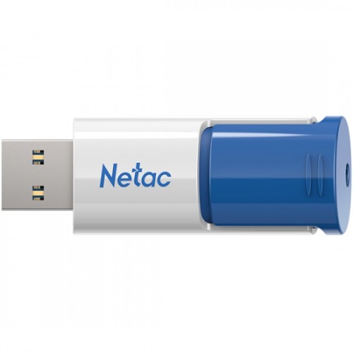 Флеш-накопитель 128Gb Netac U182, USB 3.0, белый/голубой
