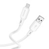 Кабель USB - микро USB Borofone BX94 Crystal Color, 1м, 2.4A, белый
