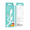 Кабель USB - микро USB Borofone BX94 Crystal Color, 1м, 2.4A, белый
