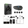 Гарнитура bluetooth EJEAS, Q8, Motorcycle Intercom System, для мотоциклистов, шумоподавление, цвет: чёрный