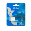 Флеш-накопитель 32Gb Netac U182, USB 3.0, пластик, белый, голубая вставка