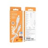 Кабель 8 pin - Type-C Borofone BX94 Crystal Color, 1м, серый
