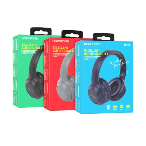Наушники Borofone BO20 Player, Bluetooth, черные, полноразмерные
