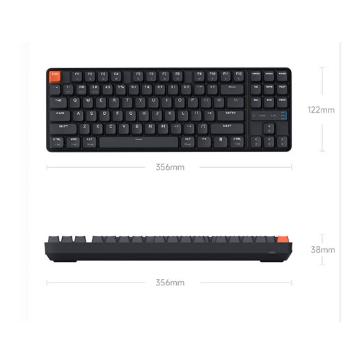 Клавиатура беспроводная XIAOMI, TKL Linear Axis VC-Pro, механическая, цвет: черный (JXJP02MW)