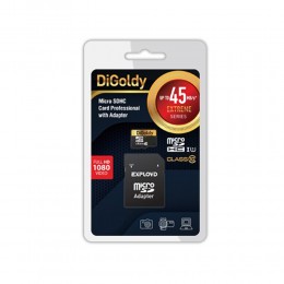 Карта памяти HC 32Gb DiGoldy, Class10, UHS-1 Extreme SD 45 MB/s, с адаптером