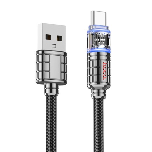 Кабель USB - Type-C HOCO U122 Discovery edition, 1.2м, 3.0A, цвет: чёрный