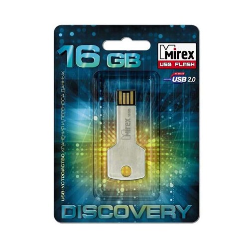 Флеш-накопитель 16Gb Mirex CORNER KEY, USB 2.0, металл, серебряный