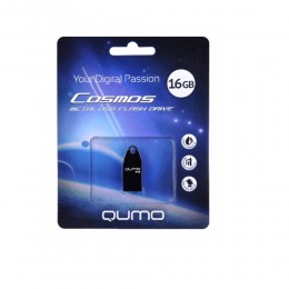 Флеш-накопитель 16Gb Qumo Cosmos, USB 2.0, пластик, чёрный