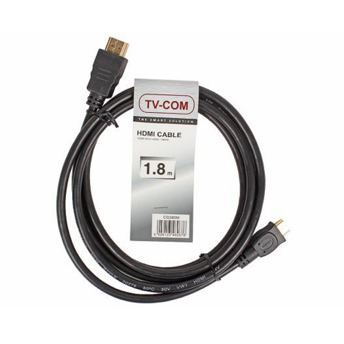 Кабель HDMI(m) - mini HDMI(m) TV-COM CG580M, 1.8м, 4k x 2k, цвет: чёрный