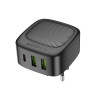 Блок питания сетевой 2 USB, Type-C Borofone BAS23A, Lucky, 30Вт, PD, QC, AFC, FCP, кабель Type-C, 8-pin, 1.0м, цвет: чёрный