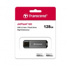 Флеш-накопитель 128Gb Transcend JetFlash 920, USB 3.2, пластик, серый, тёмный