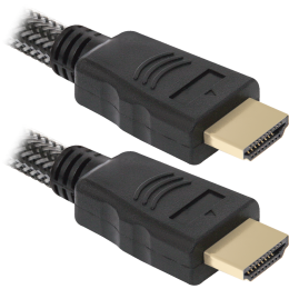 Кабель HDMI - HDMI Defender HDMI-10PRO, 3,0м, круглый, ткань, в переплёте, цвет: чёрный