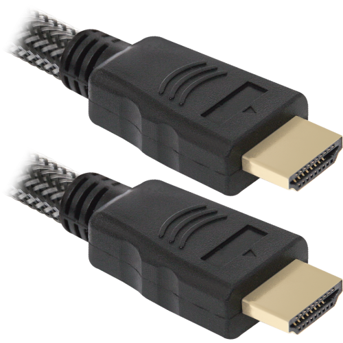 Кабель HDMI - HDMI Defender HDMI-10PRO, 3,0м, круглый, ткань, в переплёте, цвет: чёрный