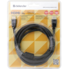 Кабель HDMI - HDMI Defender HDMI-10PRO, 3,0м, круглый, ткань, в переплёте, цвет: чёрный