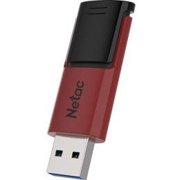 Флеш-накопитель 128Gb Netac U182, USB 3.0, пластик, чёрный, красный