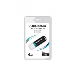 Флеш-накопитель 4Gb OltraMax 230, USB 2.0, пластик, чёрный