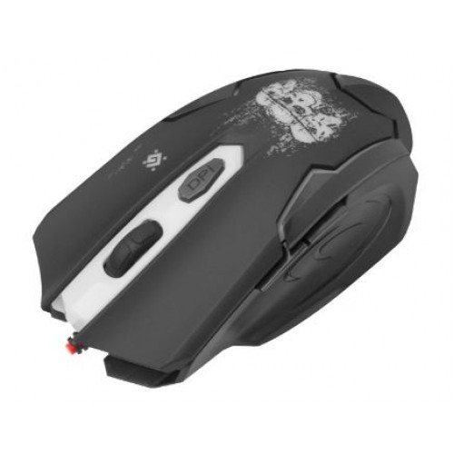 Проводная оптическая мышь Defender GM-180L Skull, черная
