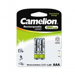 Аккумулятор AAA Camelion, R03-2BL, 300mAh, (2/24/480)