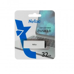 Флеш-накопитель 32Gb Netac U185, USB 2.0, пластик, индикатор, белый

