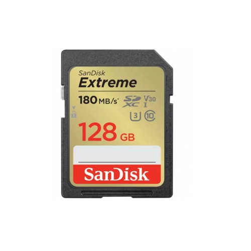 Карта памяти SD 128Gb SanDisk, Extreme, UHS-I R/W 180/90Mb/s