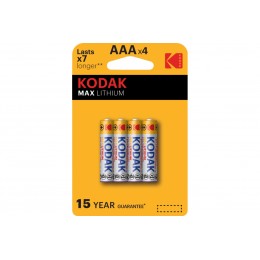 Батарейка Kodak FR03-4BL L92, Lithium, (4/40/200/25200)