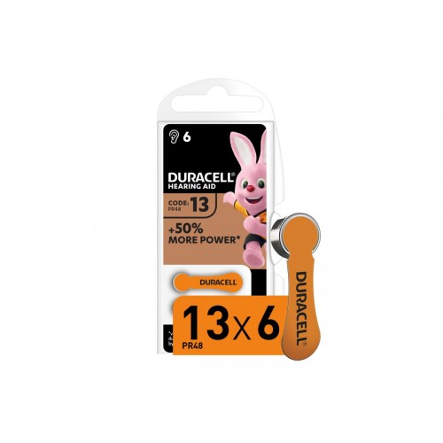 Батарейка Duracell ZA13-6BL ZincAir, 1.4В, (6/60/300)