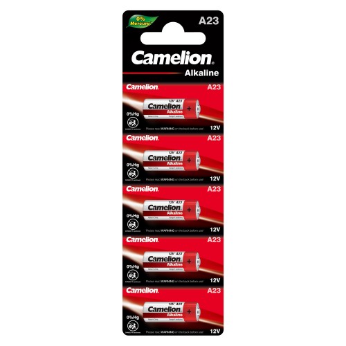 Батарейка A23 Camelion MN21-5BL Plus Alkaline, 12В, (5/50/1800), (арт.12828)