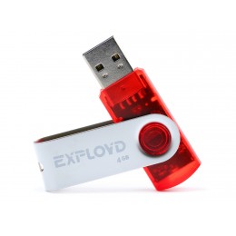 Флеш-накопитель 4Gb Exployd 530, USB 2.0, пластик, красный