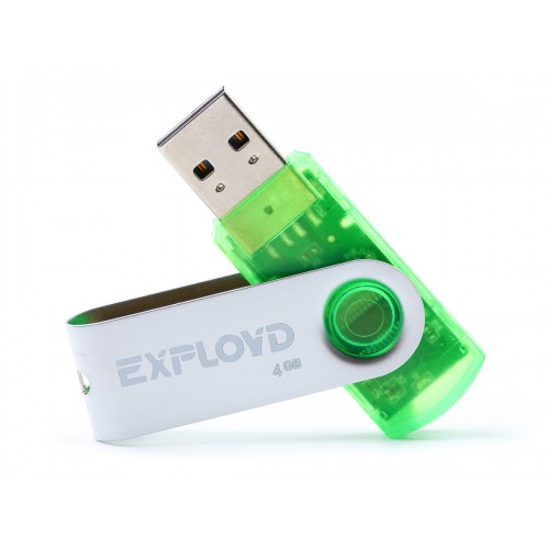 Флеш-накопитель 4Gb Exployd 530, USB 2.0, пластик, зелёный