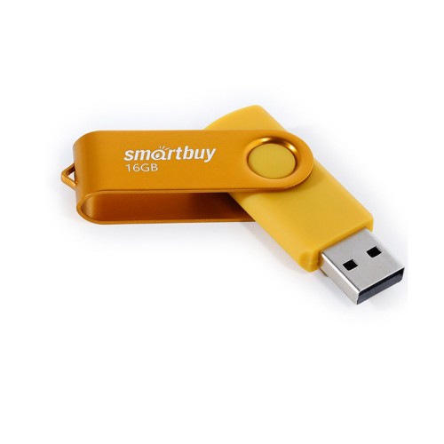 Флеш-накопитель 16Gb SmartBuy Twist, USB 2.0, пластик, жёлтый