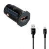 Блок питания автомобильный 1 USB FaisON A-20, 3000mA, QC3.0, чёрный
